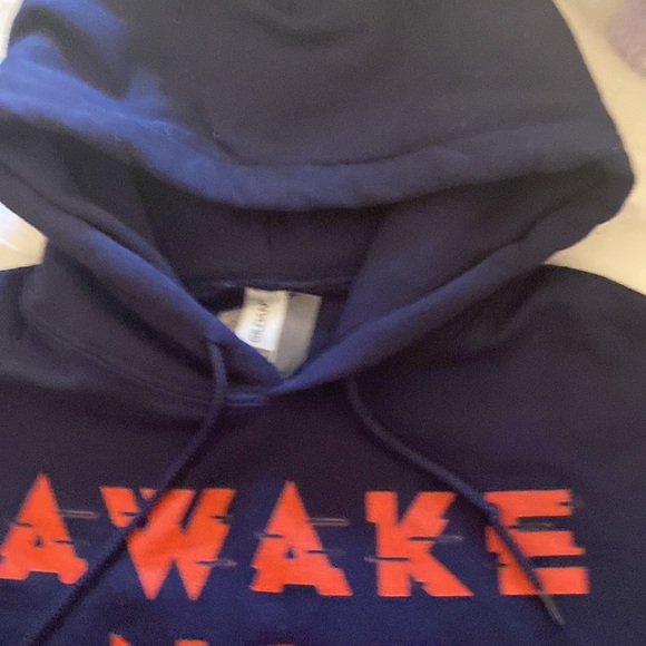 Wake Not Woke heavy navy hoody - Picture 4 of 5